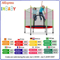 New Trampoline for Children Exercise Trampoline with Protective Net Equipped Indoor Sports Entertainment Support 100 KG