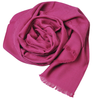 GUCCI SC GGNET GG LOGO 義大利製羊毛混絲質寬版披肩/圍巾(紫紅色)