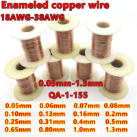 0.05-1.3mm polyurethane Enameled Copper Wire Magnet Wire Magnetic Coil Winding wire For Making Electromagnet Motor Copper Wire