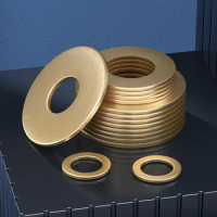 1-200 Pc GB97 Brass Flat Washer M2 M2.5 M3 M4 M5 M6 M8 M10 M12 M14 M16-M22 Solid Brass Gasket Shim Copper Metal Meson Pad Spacer