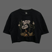 Kaos Wanita Oversize Crop Kaktus