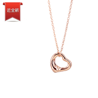二手品 Tiffany&amp;Co. Open Heart 經典愛心18K玫瑰金項鍊(小)