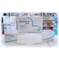 พร้อมส่ง. Double A Care หน้ากากอนามัยทางการแพทย์ 3D V-Shape Soft fitสีขาว