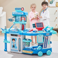 兒童小醫生玩具仿真工具套裝女孩行李拉桿箱扮演小護士打針手推車