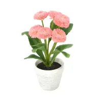 Bunga Artifisial Dengan Pot Daisy - Pink