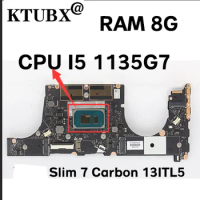 For Lenovo ideapad Yoga Slim 7 Carbon 13ITL5 laptop motherboard FRU:5B20Z78744 with CPU I5 1135G7 RAM 8G 100% test work