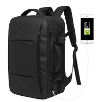 leaper 15.6吋大容量可加大三隔層USB充電防水商務旅行電腦後背包(旅行後背包)