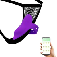 1pc Wearable Panty Vibrator, Adjustable Size App Remote Butterfly Clitoral Vibrator Mini Vibrating Panties with 10 Patterns G-S