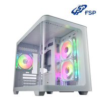 【FSP 全漢】S380-WA M-ATX{白}電腦機殼(白色顯卡限長44.5cm/塔扇限高16cm/玻璃側透/Type-C)