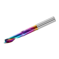 DLC Coating Colorful Single Flute End Mill CNC Tools Cutting 4*42*70mm Carbide End Mill For Aluminium Single Flute End Mill