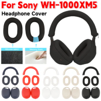 For Sony WH-1000XM5 Accessories Silicone Headphone Cover Headbeam Protector Sleeve Headphones Protective Case Cover Ear Pads