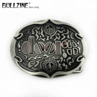 The Bullzine zinc alloy music belt buckle with pewter finish FP-02620 with continous stock