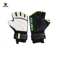 KELME Goalkeeper Gloves Indoor Football Futsal Half Finger Gloves For Children Adult Wear Resistant And Breathable 9896410