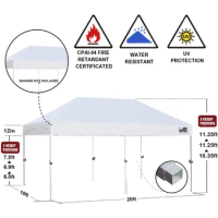 Eurmax USA 10'x20' Ez Pop Up Canopy Tent Commercial Instant Canopies,Bonus 6 Sand Weights Bags (Forest Green)