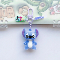 Hot-selling new product: Cartoon Stitch PVC flocked plush toy backpack keychain pendant couple's gif