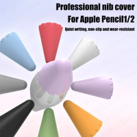 50Pcs Silicone Mute Nib Cover For Apple Pencil Tip Cover Replaceable Tip For Ipad Pencil 1 2 Stylus Pen Nib Protection Case
