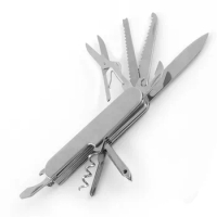 Multi-purpose Swiss Army Knife, Multi-functional stainless steel folding knife, Outdoor pocket knife tool
