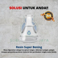 Resin Super Bening 100 gr + Katalis 10 ml / Resin Jernih / Resin Transparan