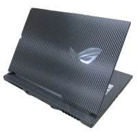 【Ezstick】ASUS ROG Strix G15 G512 G512LU 黑色卡夢紋機身貼(含上蓋貼、鍵盤週圍貼)