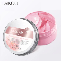 LAIKOU Japan Sakura Clay Mask Deep Cleansing Brightening Skin Mud Korean Face Mask Oil Control Shrink Pores Skin Care 80g