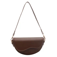 Square Bag NewHigh Quality Fashion Retro Hundred Over TheShoulder Saddle Bag Crescent-Shaped Casual SimpleExquisite Cro