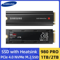 Samsung 980 PRO SSD with Heatsink 1TB 2TB PCIe 4.0 x4 NVMe M.2 Internal Solid State Hard Drive Read 7000MB/s Hard Disk