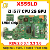 X555LD REV:2.0 3.1 3.3 3.6 for ASUS X555LN X555LP X555LB X555LJ X555LF laptop motherboard with i3 i5 i7 CPU 4G-RAM DDR3 Tested
