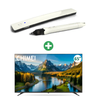 【Dr. Board】可攜式超音波互動電子白板+CHIMEI 65型液晶顯示器(#電子白板 #液晶顯示器)