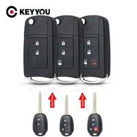 KEYYOU New Replacement Car Key Case for Toyota Camry Prius 2012 2013 2014 2015 2016 2017 Corolla RAV4 Key Case