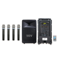 【TEV】TA-780 CD-4(四頻無線移動式擴音機 含4手握麥克風 CD/USB/SD/BT/280W)