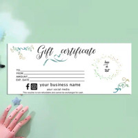 Greenery Gift Card with Your LOGO, Social Media Card, Business Stationery, Gift Voucher, ADD Your LOGO, Gift Voucher