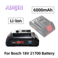 18V 6000mAh Li-Ion Battery Procore1600A016GB for Bosch 18Volt Max Cordless PowerTool Drill Bit 21700 Cells Built-in