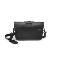 TUMI Alpha Convertible Clutch Crossbody Leather Bag - Sling Bag / Selempang Pria - Black