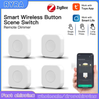Tuya Zigbee Smart Switch Push Button One Key Contror Scene Switch Wireless Smart Life Remote Controller Smart Home Automation