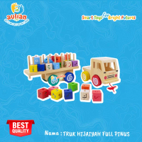 AULIAN KREASI GEMILANG Aulian Toys - Mainan Kayu / Mainan Edukasi / Wooden Toys - truk hijaiyah
