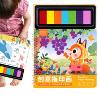 Kids Sensory Books Montessori Toys Fingerprint Animal Sensory Books Art Books For Kids With Fingerprint Animal Color Sorting
