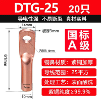 Delixi DT National Standard Thickened Copper Nose DTG6-300 Square Full Copper Wire Nose Cable Connec