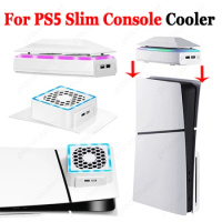 Console Cooling Fan with LED Light Upper/Side RGB Cooler for PS5 Slim Console For Playstation 5 Slim Disc &amp; Digital Edition Fan
