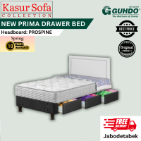Full Set Guhdo Drawer Bed New Prima Kasur/Matrass/Mattress/Springbed Divan 3 Laci