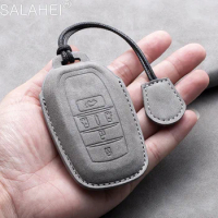 Sheepskin Leather 5 Buttons Car Key Cover Case for Toyota Sienna Alphard Vellfire Granvia Key Fob Accessories Holder Keyring