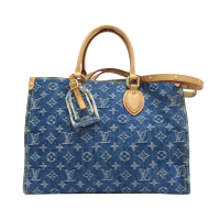 【二手名牌BRAND OFF】LOUIS VUITTON LV 路易威登 藍色 原花丹寧布 OnTheGo MM 兩用包 M46871
