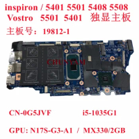 19812-1 i5-1035G1 G5JVF For Dell Inspiron 5501 5401 5408 5508 Vostro 5501 5401 Laptop Motherboard CN-0G5JVF Mainboard 100%TEST