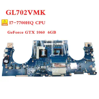 GL702VMK With I7-7700HQ CPU GTX1060 6GB Mainboard REV2.0 For ASUS GL702V GL702VM Laptop Motherboard Working Free Shipping Used