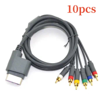10pcs 1.8m HDTV Component Composite Cord AV Audio Video Cable for Xbox 360 for XBOX360 Console 6RCA