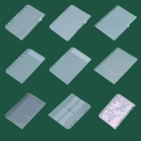 10pcs A5 A6 B5 Transparent Loose Leaf PVC Storage Card Holder Envelopes Zipper Pouch Diary Coil Binder Filler Planner Accessorie