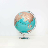 Skyglobe 10吋藍綠海金陸地半圓尺底座地球儀(英文版)