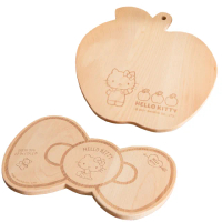 【收納王妃】三麗鷗 Hello kitty造型櫸砧板/麵包盤/切菜板(兩款任選)