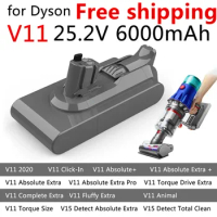 for Dyson Vacuum 6000mAh 100.8Wh Battery For Dyson Torque Drive Extra V11 Complete Extra V11 Fluffy Extra V11 Animal V15