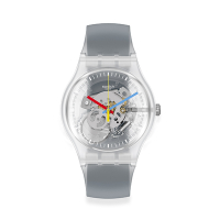 Swatch New Gent 原創系列手錶 CLEARLY BLACK STRIPED(41mm)