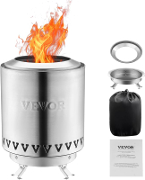 VEVOR Tabletop Fire Pit6 inch Stainless Steel Tabletop Fireplace Indoor OutdoorPortable Rubbing Burn